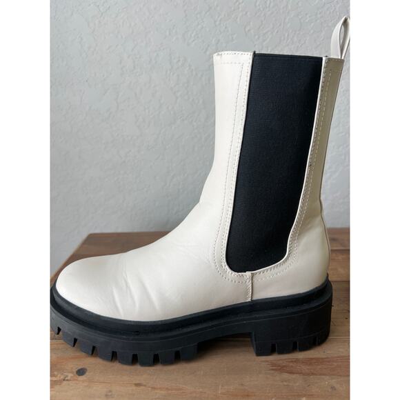 ShuShop Women's Off White Lug Sole Bootie Size 7.5 NEW - Picture 11 of 11